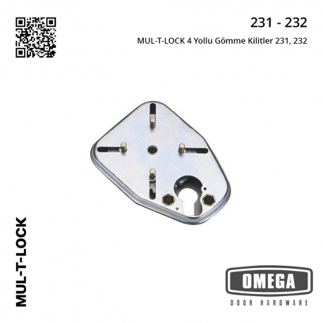 MUL-T-LOCK 4 Yollu Gömme Kilitler 231, 232