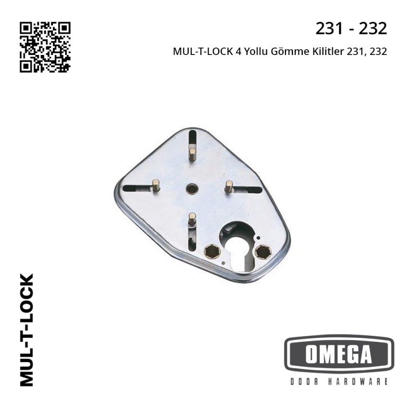 MUL-T-LOCK 4 Yollu Gömme Kilitler 231, 232