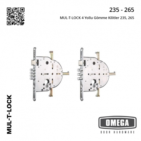 MUL-T-LOCK 4 Yollu Gömme Kilitler 235, 265