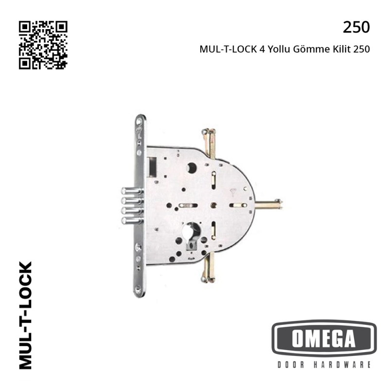 MUL-T-LOCK 4 Yollu Gömme Kilit 250