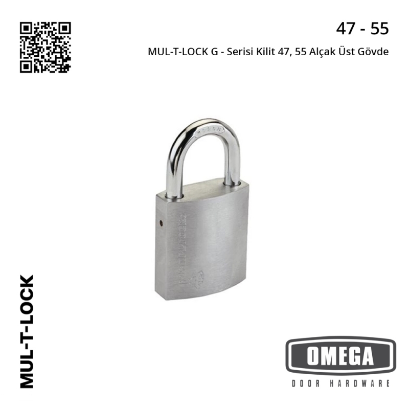 MUL-T-LOCK G - Serisi Kilit 47, 55 Alçak Üst Gövde