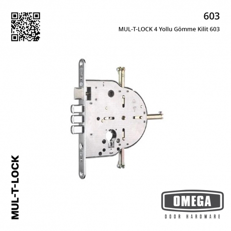 MUL-T-LOCK 4 Yollu Gömme Kilit 603