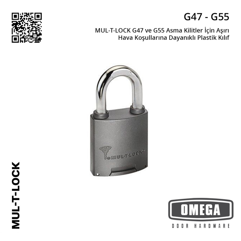 MUL-T-LOCK G47 ve G55 Asma Kilitler İçin Aşırı Hava Koşullarına Dayanıklı Plastik Kılıf