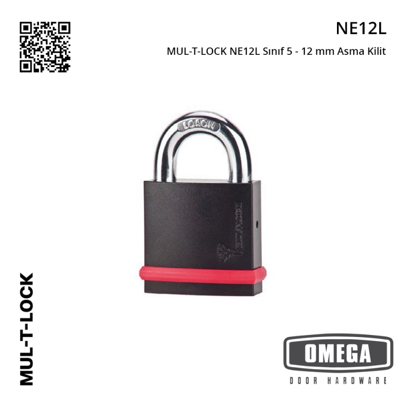 MUL-T-LOCK NE12L Sınıf 5 - 12 mm Asma Kilit