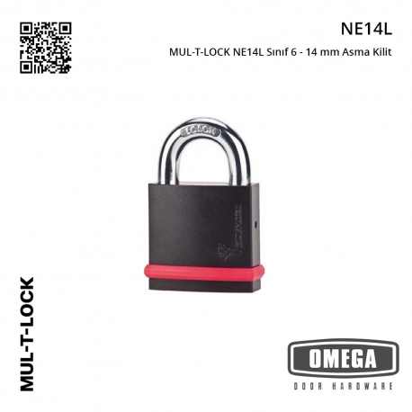 MUL-T-LOCK NE14L Sınıf 6 - 14 mm Asma Kilit