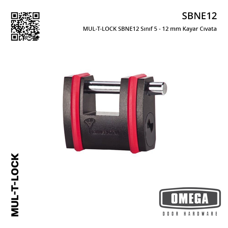 MUL-T-LOCK SBNE12 Sınıf 5 - 12 mm Kayar Cıvata