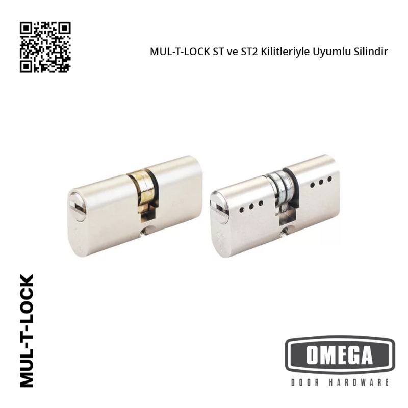 MUL-T-LOCK ST ve ST2 Kilitleriyle Uyumlu Silindir