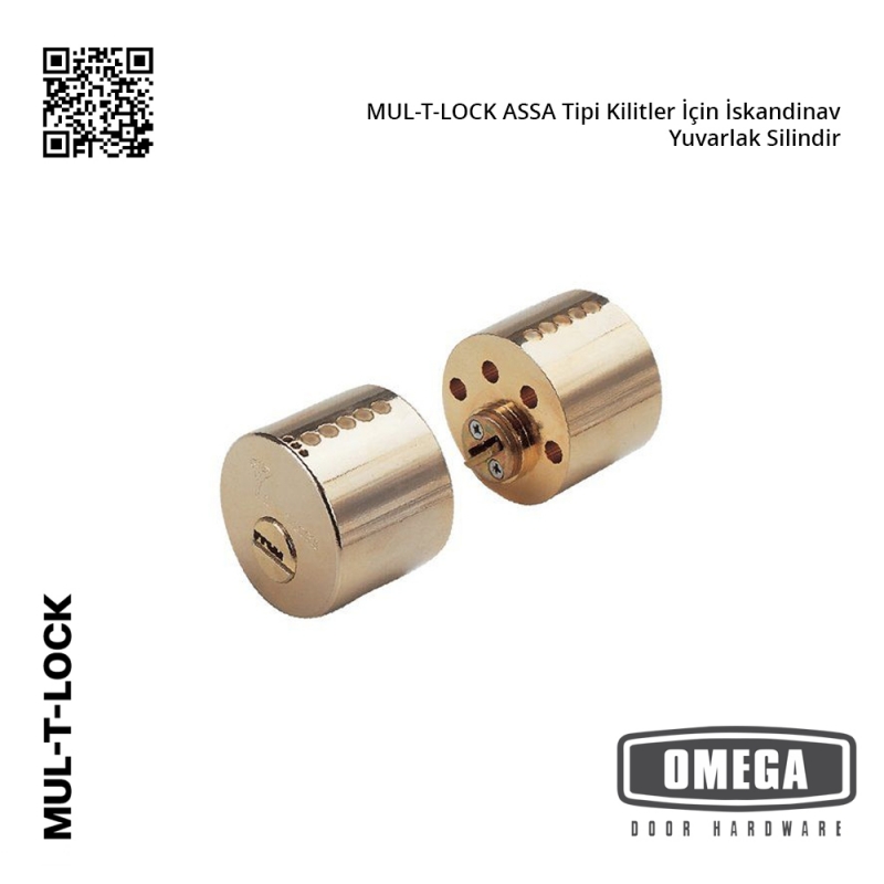 MUL-T-LOCK ASSA Tipi Kilitler İçin İskandinav Yuvarlak Silindir