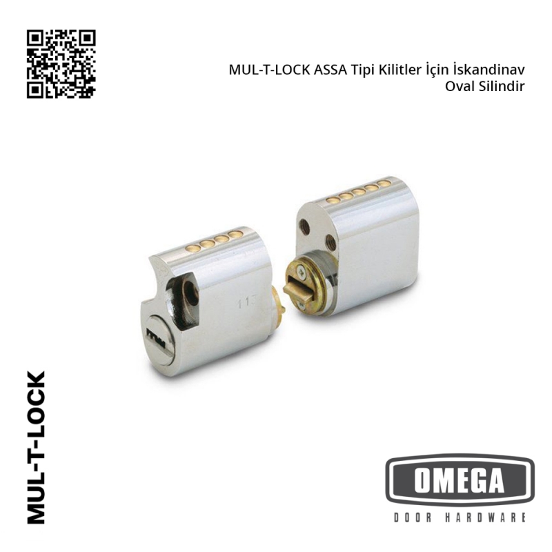 MUL-T-LOCK ASSA Tipi Kilitler İçin İskandinav Oval Silindir